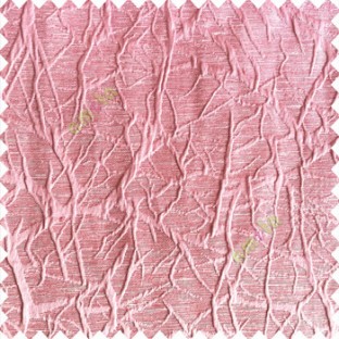 Pink color abstract designs network 3d embossed patterns texture horizontal lines polyester main curtain