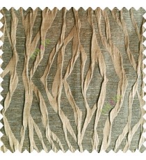 Brown color vertical folded vertical twist lines 3D embossed patterns horizontal texture lines polyester main curtain