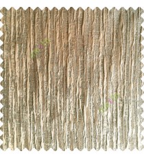 Brown cream color vertical embossed bold lines horizontal texture lines 3D patterns crush designs polyester main curtain