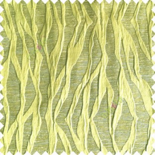 Greenish yellow color vertical folded vertical twist lines 3D embossed patterns horizontal texture lines polyester main curtain
