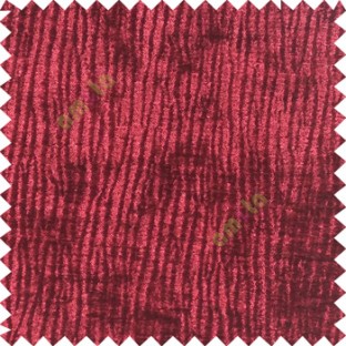 Maroon color vertical texture stripes velvet finished surface thick background flowing river sofa fabric