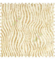 Beige color vertical texture stripes velvet finished lines embossed pattern soft feel solid background flowing designs sofa fabric