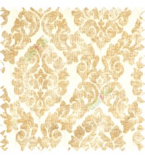 Beige color Traditional big damask design soft velvet finished surface with vertical crushed stripes background swirls pattern sofa fabric