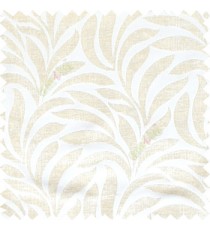 Cream white color Floral leaf pattern velvet finished vertical crushed stripes texture finished surface sofa fabric