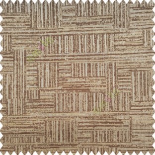 Brown beige grey color vertical and horizontal lines texture background fabric geometric patterns polyester main curtain