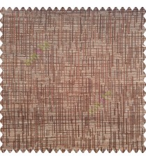 Dark chocolate brown beige black color vertical ornament short sticks texture finished background polyester main curtain