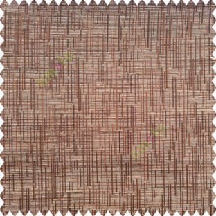 Dark chocolate brown beige black color vertical ornament short sticks texture finished background polyester main curtain