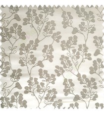 Grey color floral designs beautiful embroidery complete floral twigs pattern polyester base fabric with thick main curtain