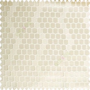 Cream color geometric designs embossed embroidery honeycomb patterns vertical zigzag lines texture finished polyester main curtain