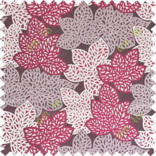 Maroon beige color fresh leafy design with thick fab background polycotton main curtain designs