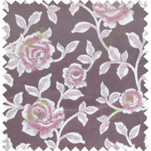 Maroon beige color elegant roses thick fab polycotton main curtain designs