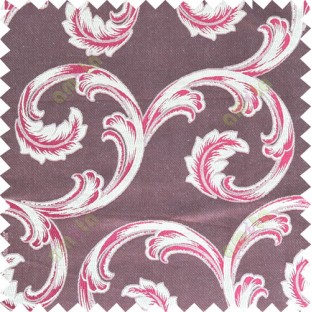 Maroon beige color ornament pattern with thick fab polycotton main curtain designs
