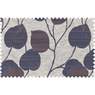 Black brown grey color natural peepal leaf polycotton main curtain designs   113341