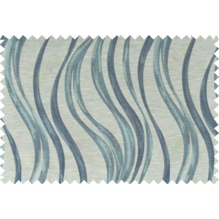 Blue beige grey color vertical trendy lines polycotton main curtain designs   113355