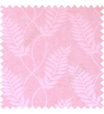 Pink color combination traditional floral long leaf pattern with texture background vertical flowing designs polycotton main curtain