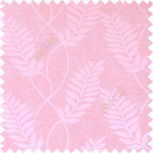Pink color combination traditional floral long leaf pattern with texture background vertical flowing designs polycotton main curtain