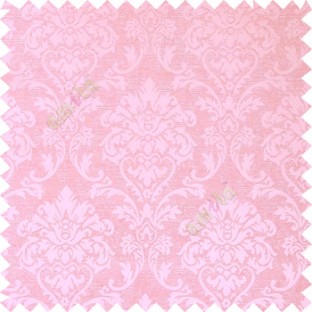 Pink color combination traditional design big damask pattern smooth and shiny finished designs textured background polycotton main curtain