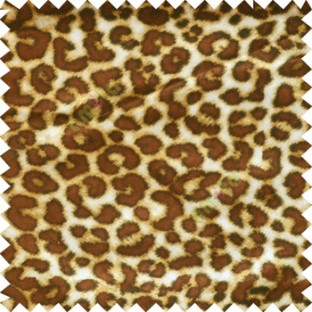 Brown beige yellow color beautiful animal prints velvet finished blood  cells circles leopard skin sofa fabric