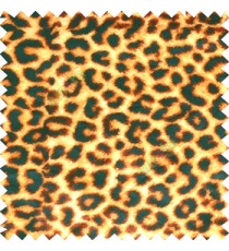 Yellow black orange color beautiful animal prints velvet finished blood cells circles leopard skin sofa fabric