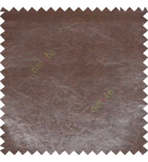 Dark brown color solid plain designless texture finished crushed surface background leatherette sofa fabric
