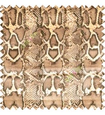 Dark brown beige color texture finished snake skin geometric shapes small dots velvet sofa fabric