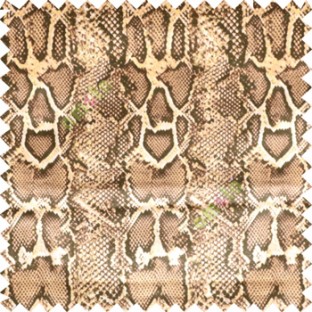 Dark brown beige color texture finished snake skin geometric shapes small dots velvet sofa fabric