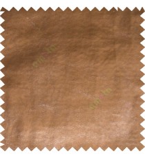 Copper brown color solid plain designless texture finished crushed surface background leatherette sofa fabric