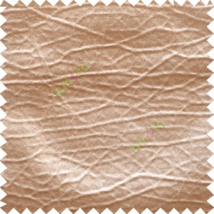Golden brown color solid texture finished horizontal carved lines texture gradients leatherette sofa fabric