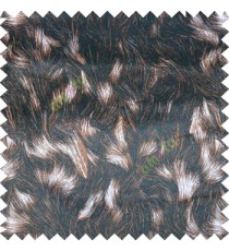 Black brown cream color animal fur skin design texture finished victor lines velvet sofa fabric