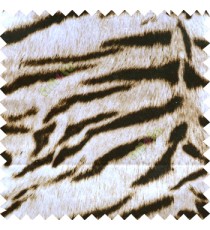 Black brown gold beige color animal tiger skin bold stipes soft animal fur velvet surface sofa fabric