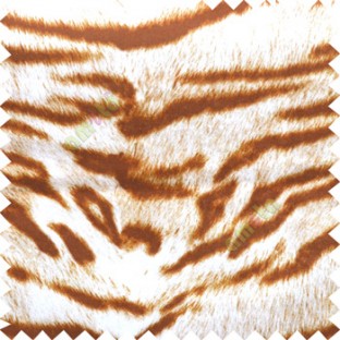 Gold beige yellow color animal tiger skin bold stipes soft animal fur velvet surface sofa fabric