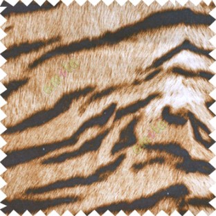 Black gold yellow color animal tiger skin bold stipes soft animal fur velvet surface sofa fabric