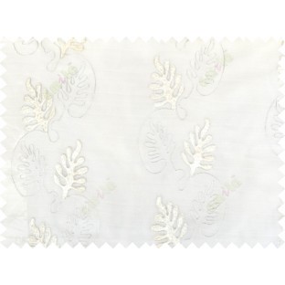White silver cream color vertical floral stripes design poly sheer curtains design 