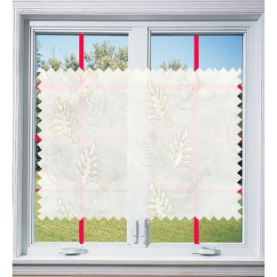 White silver cream color vertical floral stripes design poly sheer curtains design 