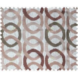 White green beige brown colour geometric circles poly main curtain designs