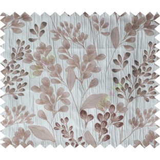 Grey brown green traditional floral design poly main curtain designs