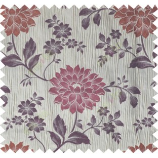 Maroon brown purple colour beautiful natural floral design poly main curtain designs