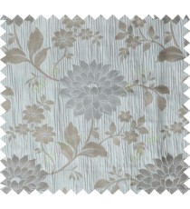 Grey brown beige colour beautiful natural floral design poly main curtain designs