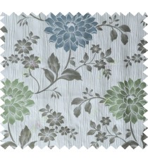 Green grey brown colour beautiful natural floral design poly main curtain designs