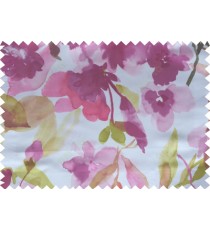 Purple green white pink digital spring seasons flower pattern poly main curtains design 