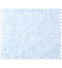 Pure white colour floral self design poly main curtain designs