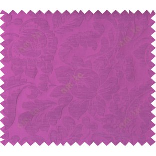 Pink colour floral self design poly main curtain designs