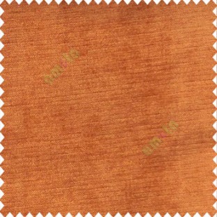 Solid orange color velvet finished soft touch shiny material poly sofa fabric