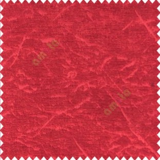 Bright red color self design texture lines curved soft velvet finished poly sofa fabric