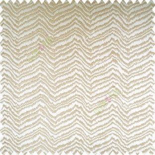 Beige gold color horizontal zigzag texture flowing lines weaving thin patterns polyester base thick fabric main curtain