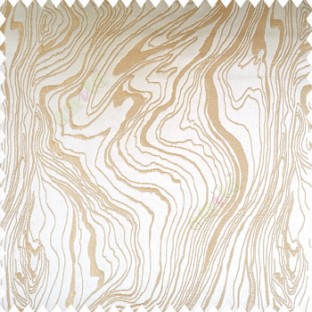 Beige gold color random flowing lines rock layers texture finished designs shiny base polyester fabric smooth background main curtain
