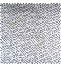 Black cream color horizontal zigzag texture flowing lines weaving thin patterns polyester base thick fabric main curtain