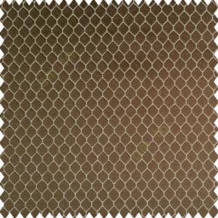 Silver brown color geometric designs texture finished background hexagon patterns polyester base thick fabric main curtain