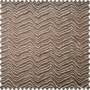 Silver brown color horizontal zigzag texture flowing lines weaving thin patterns polyester base thick fabric main curtain