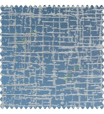 Blue silver color vertical and horizontal texture stripes checks weaving patterns embossed designs polyester base fabric main curtain